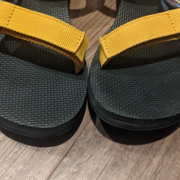 Teva - Universal Sandals Strappy 1003987 | Size 7 | Chestnut Multi Yellow & Blue - Picture 4 of 12